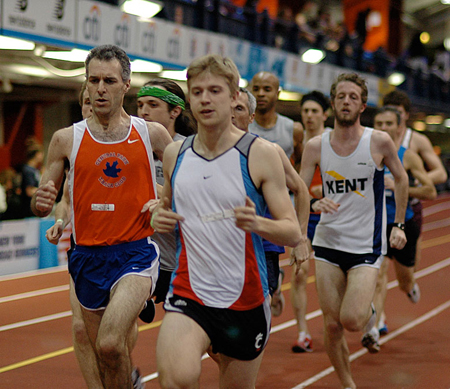 Glenn Carnes running the mile