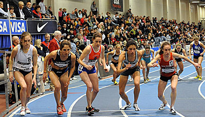 Aileen Conlon at the start of the 3000m. 